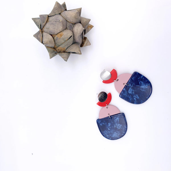 Kelsey Geometric Stack Earring